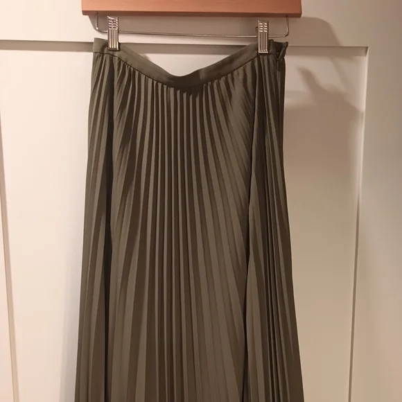 Banana Republic Green Midi A-Line Skirt - Picture 3 of 3
